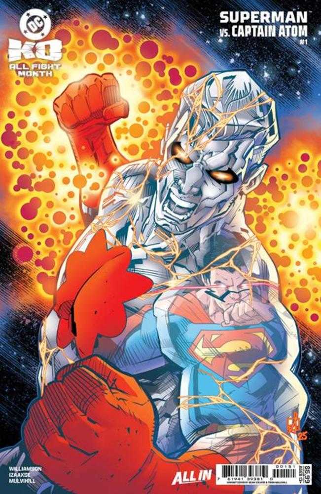 DC K.O. SUPERMAN VS CAPTAIN ATOM #1 (ONE SHOT) COVER E SEAN IZAAKSE CARD STOCK VARIANT