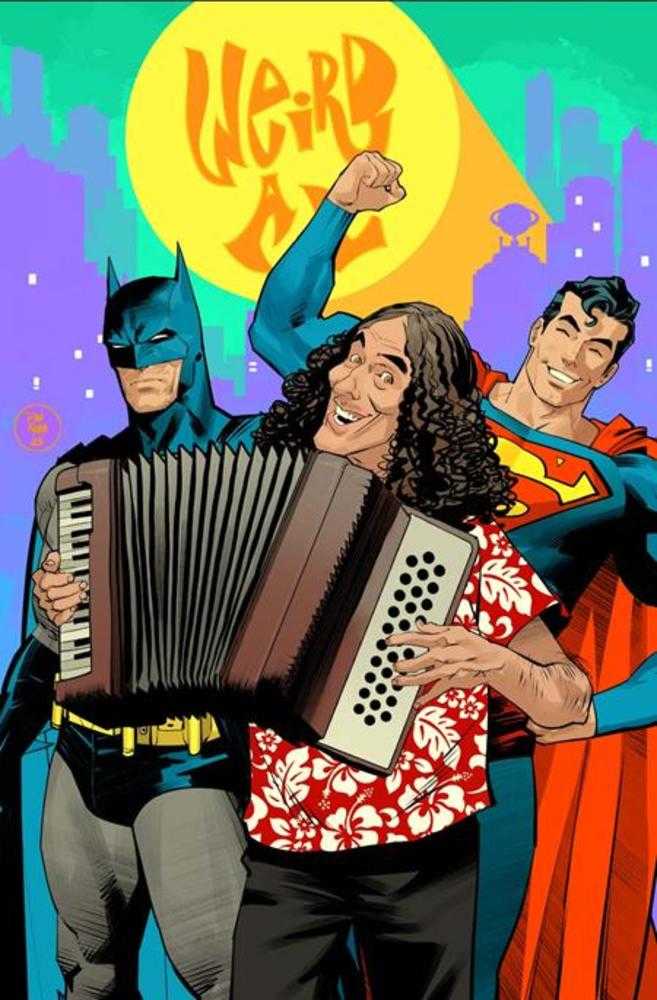 BATMAN/SUPERMAN: WORLD'S FINEST #50 COVER G DAN MORA WEIRD AL YANKOVIC CAMEO CARD STOCK VARIANT