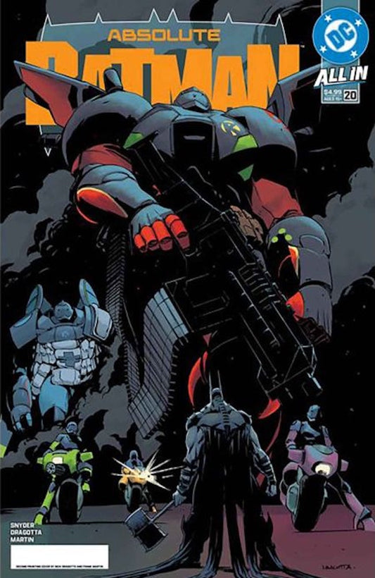 Absolute Batman #20 second printing cover — printing affects comic value, Radioactive Comics