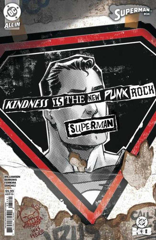 SUPERMAN #34 COVER F DAVE JOHNSON PUNK ROCK CARD STOCK VARIANT (DC K.O.)