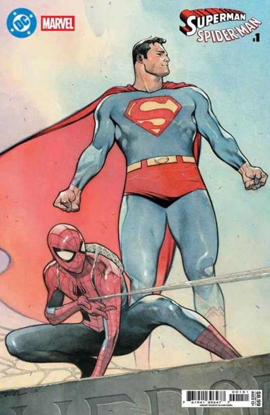DC MARVEL SUPERMAN SPIDER-MAN #1 (ONE SHOT) COVER E OLIVIER COIPEL CARD STOCK VARIANT