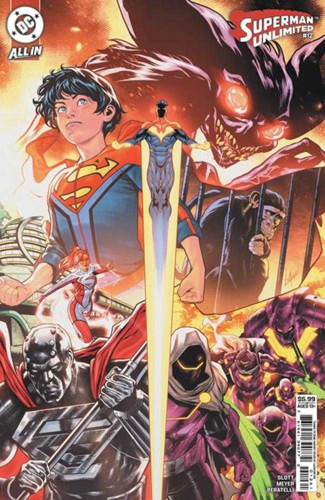 SUPERMAN UNLIMITED #12 COVER E LUCAS MEYER THINGS TO COME CARD STOCK VARIANT (THE REIGN OF THE SUPERBOYS)