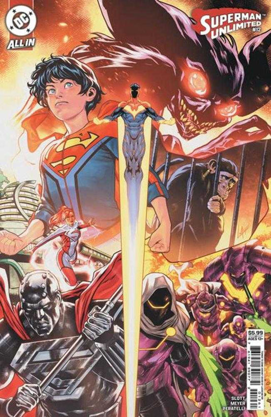 SUPERMAN UNLIMITED #12 COVER E LUCAS MEYER THINGS TO COME CARD STOCK VARIANT (THE REIGN OF THE SUPERBOYS)